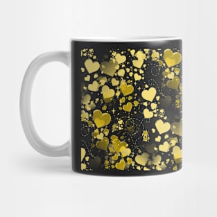 Hearts - Gold Mug